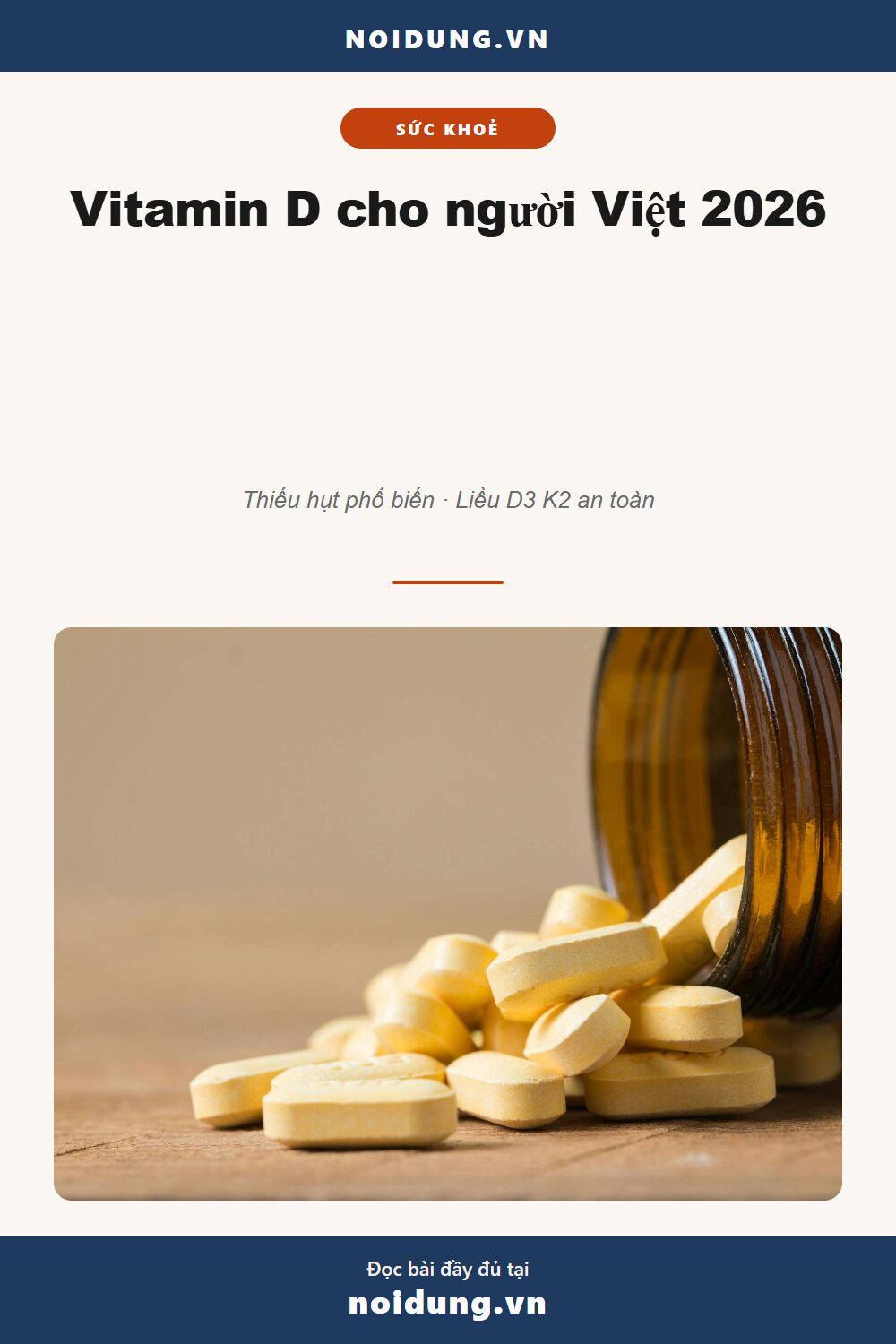 Vitamin D cho người Việt 2026 — phiên bản Pinterest
